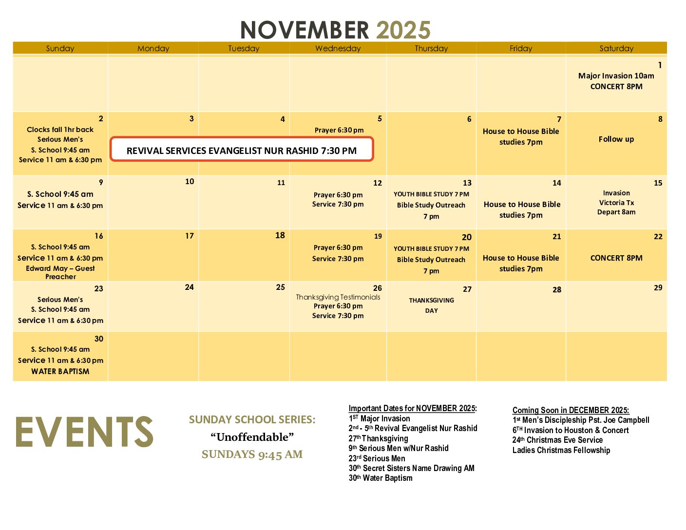 Oct Calendar 2025